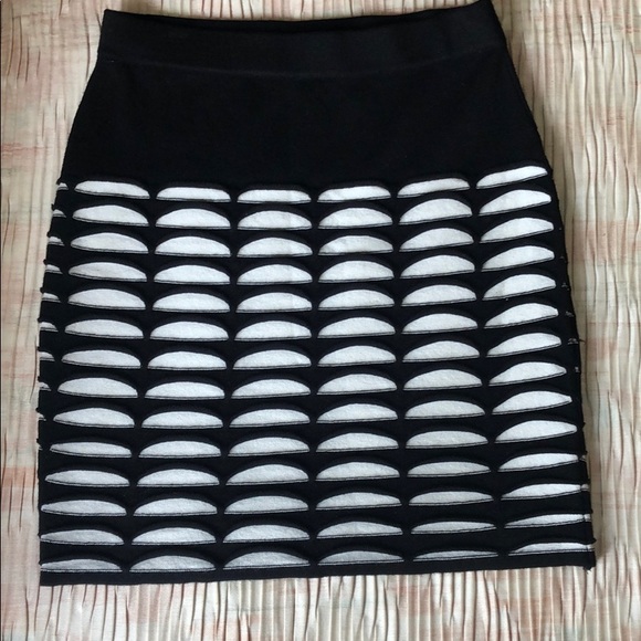 2Pc Black and White Skirt Set - Picture 3 of 4